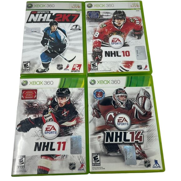 NHL ESPN 2K7 EA Sports 2010 2011 2014 Microsoft XBox 360 Game Lot Hockey Tested - Picture 1 of 13